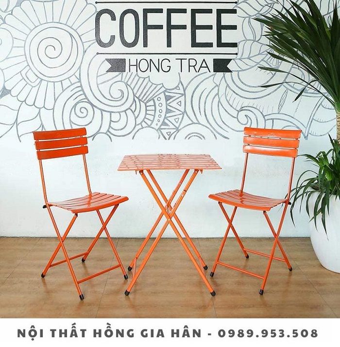 Bàn ghế cafe Ban công Chung cư Hồng Gia Hân B651