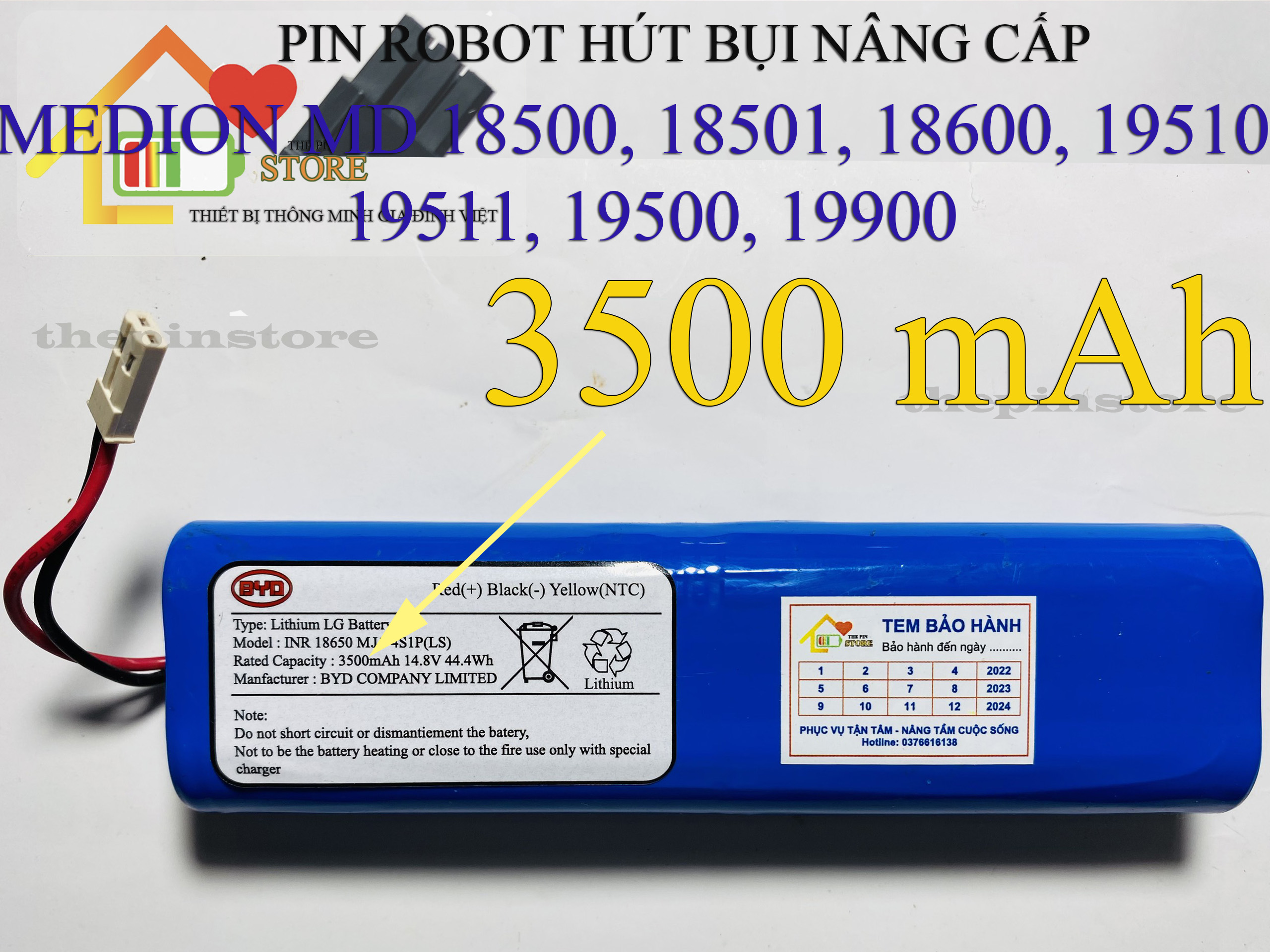 Pin robot hút bụi lau nhà medion md 18501/md 18500/ md 19510/md 19511