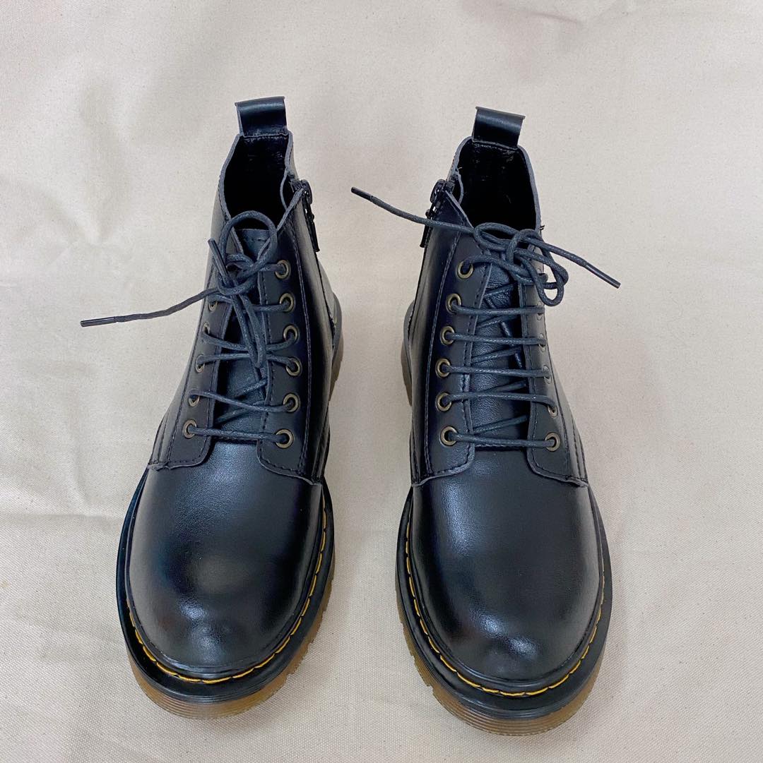 Giày DR cổ cao da microfiber cao cấpcó khoá Shamong vintage made in Vietnam bảo hành 1 năm mã G5