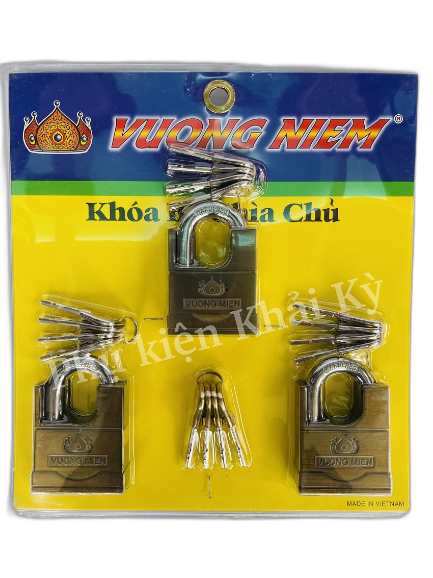 Khóa bộ 3 chìa chủ chống cắt vương niệm chính hãng