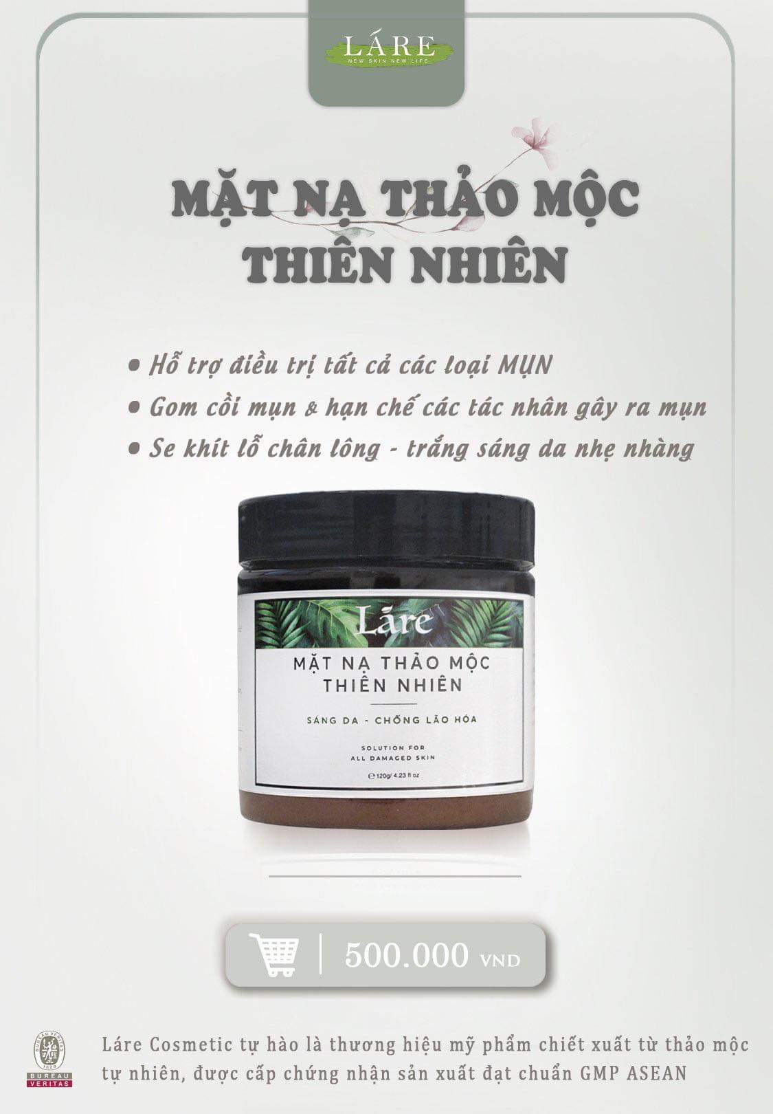 MẶT NẠ THẢO MỘC THANH DƯỢC LÁRE