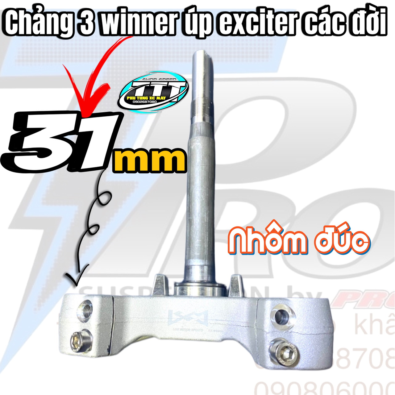  Chảng ba LCM  EXCITER Ø 31 mm   UP PHUỘC WINNER   