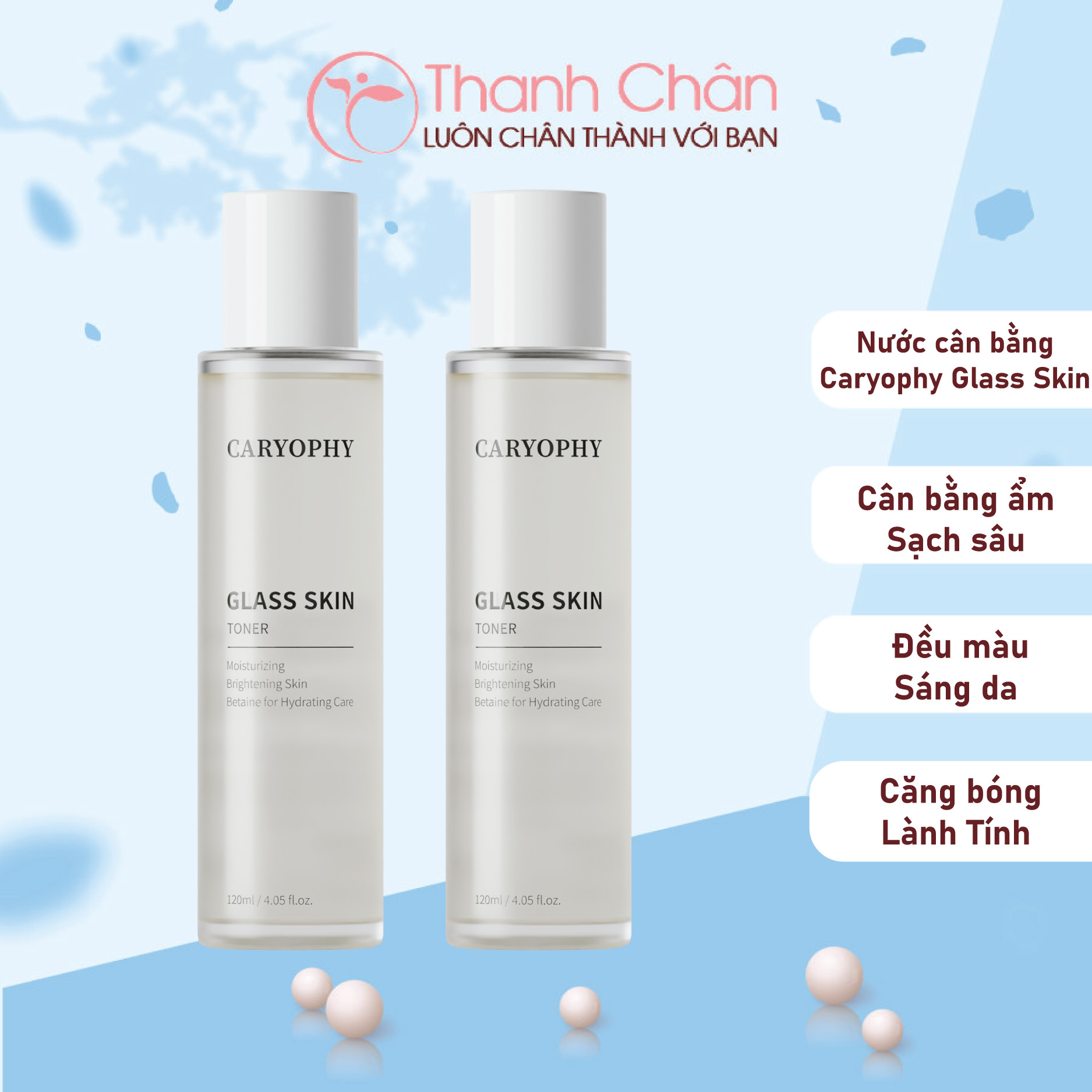 Nước Cân Bằng Dưỡng Sáng Da Caryophy Glass Skin Toner 120ml