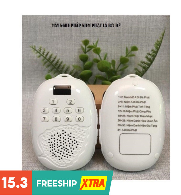 Loa nghe nhạc giọt nước, Loa lá bồ đề, nghe tiếng anh , máy niệm Phật - vòng đeo tụng kinh gắn thẻ nhớ
