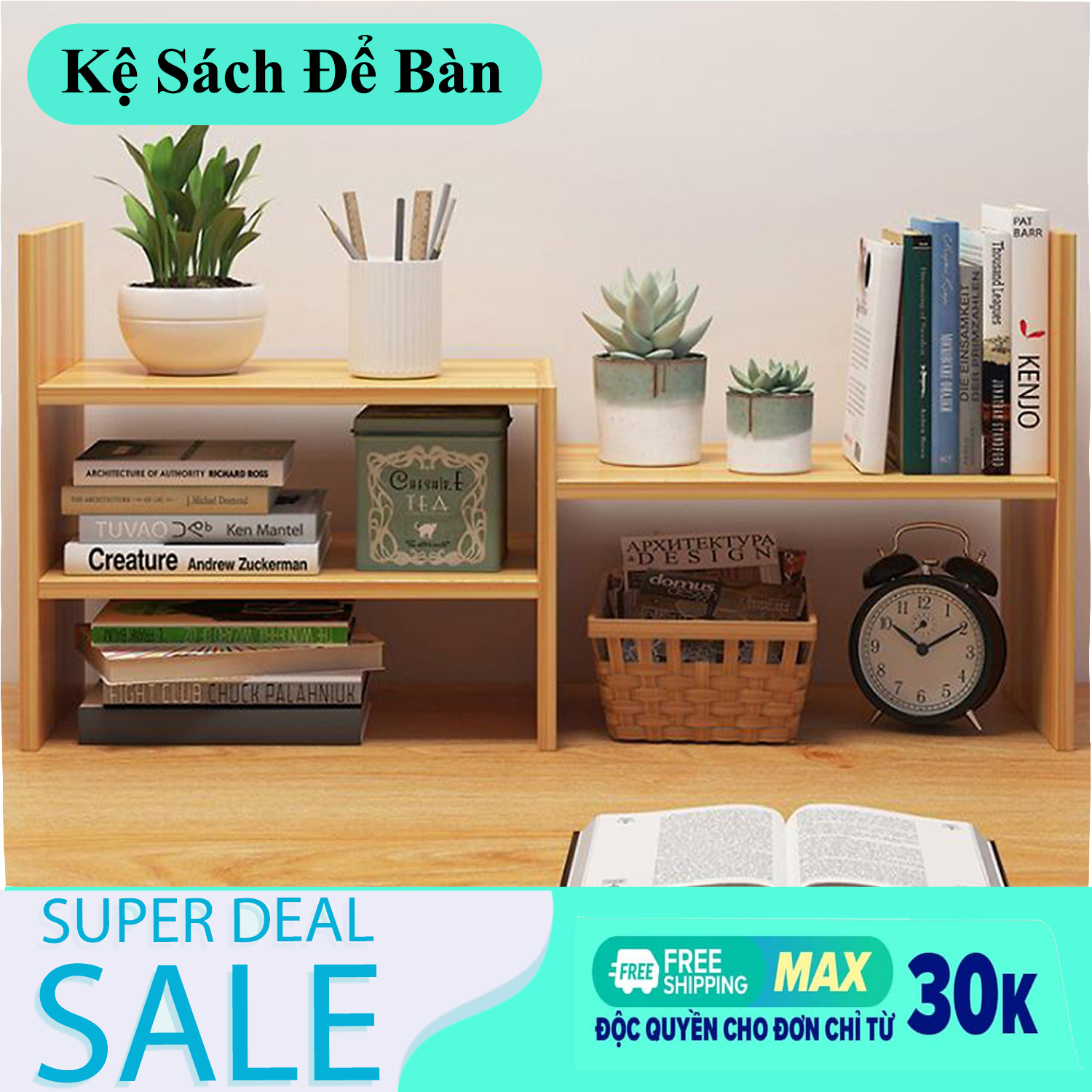 [ HÀNG VIÊT NAM XUẤT KHẨU ] Kệ Sách, Giá Sách, Kệ Sách Để Bàn, Kệ Sách Mini Cao Cấp, Giá Sách Để bàn, Kệ Để Bàn Mini Tiện Lợi gỗ dày 12mm