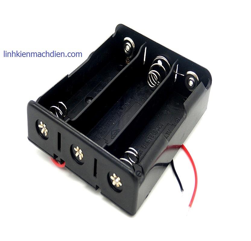 Hộp đế pin 18650 3aa 3pin