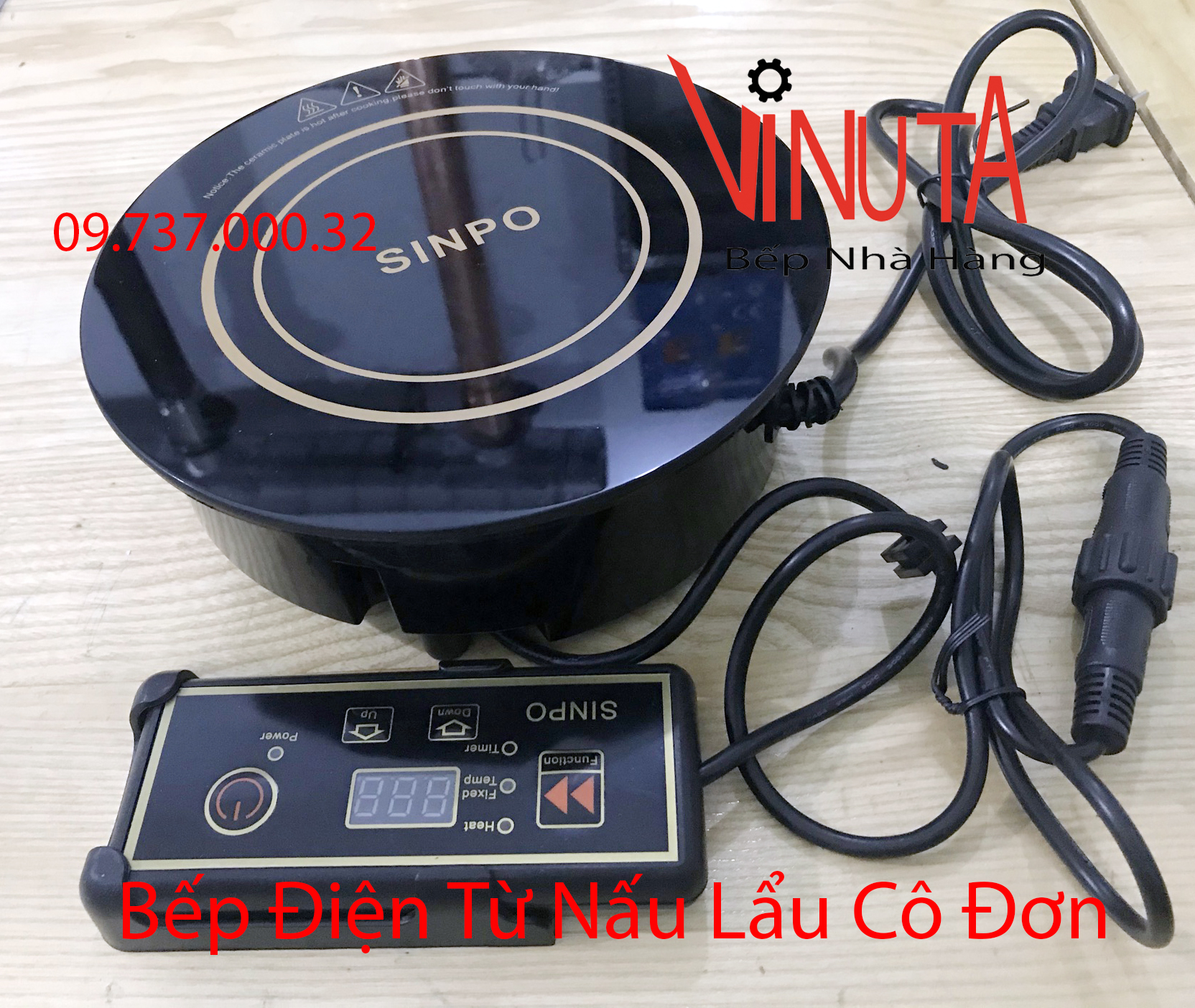 Bếp từ lẩu cô đơn, bếp từ đơn tròn 800W, bếp điện sinpo đơn hình tròn