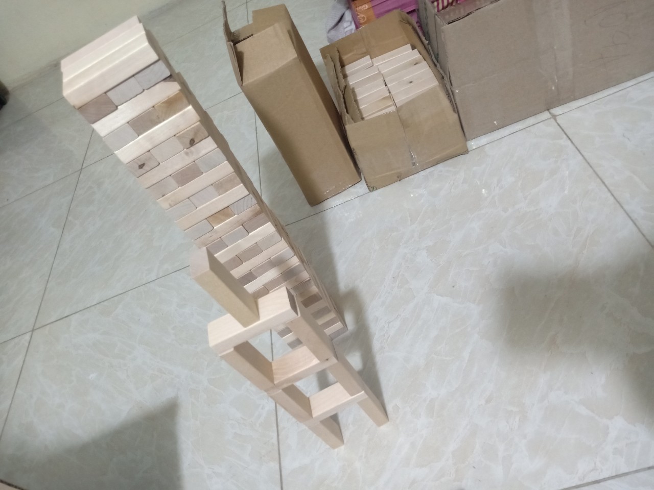 Combo 100 Thanh Gỗ Domino giá rẻ rút gỗ xếp hình gỗ Bạch Dương