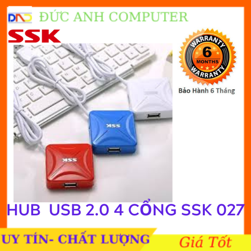 Hub usb 4 cổng 20 ssk shu 027 - bộ mở rộng thêm 4 cổng usb - chính hãng 100%