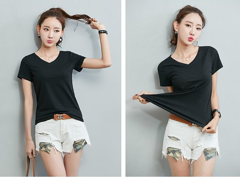 Áo Thun Nữ Giấy Cổ Tim Siêu Mát Mịn