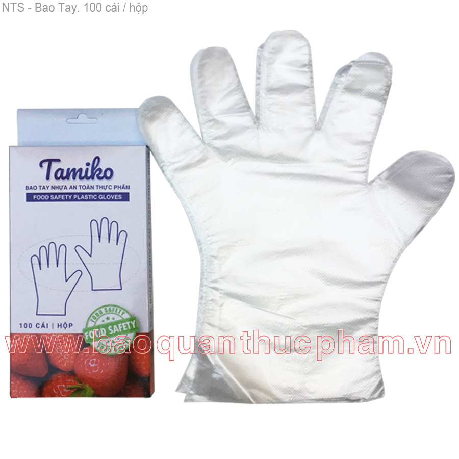 Bao tay nilon tự hủy tamiko 100 cái/ hộp
