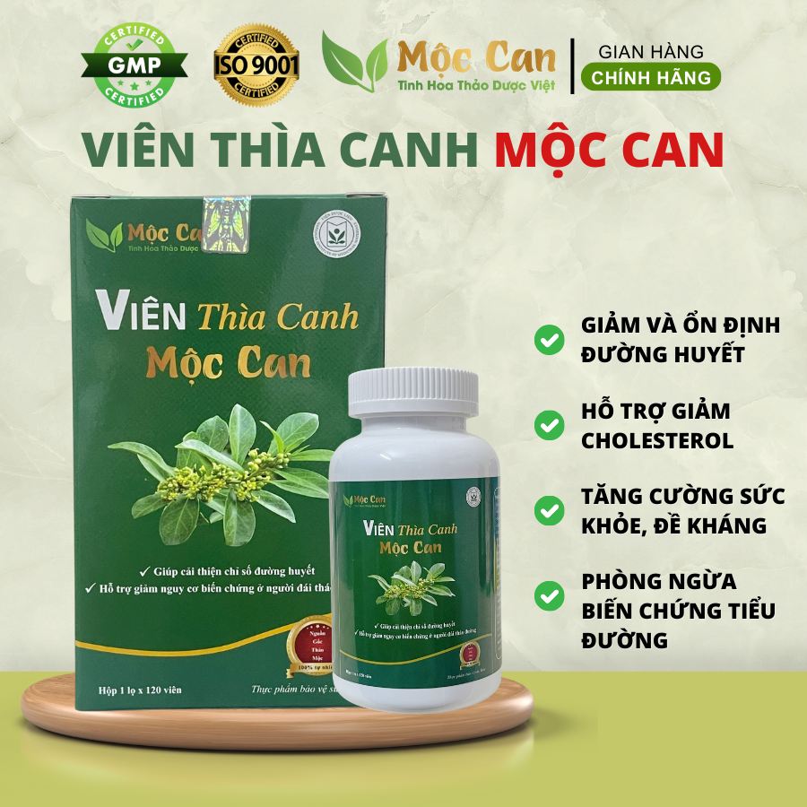 Viên Thìa Canh Mộc Can, Viên Nang Hỗ Trợ Hạ Và Ổn Định Đường Huyết, Giảm Nguy Cơ Biến Chứng Tiểu Đường (120 Viên) [Lưu mã giảm giá dưới sản phẩm]