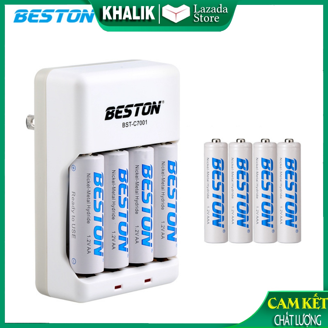 Bộ sạc và pin AA AAA Beston C7001 - Hàng chính hãng Beston