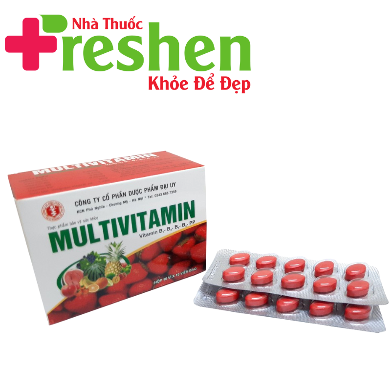 MULTIVITAMIN hộp 100 viên- Bổ sung Vitamin B1 - B2 - B6 - PP cho cơ thể
