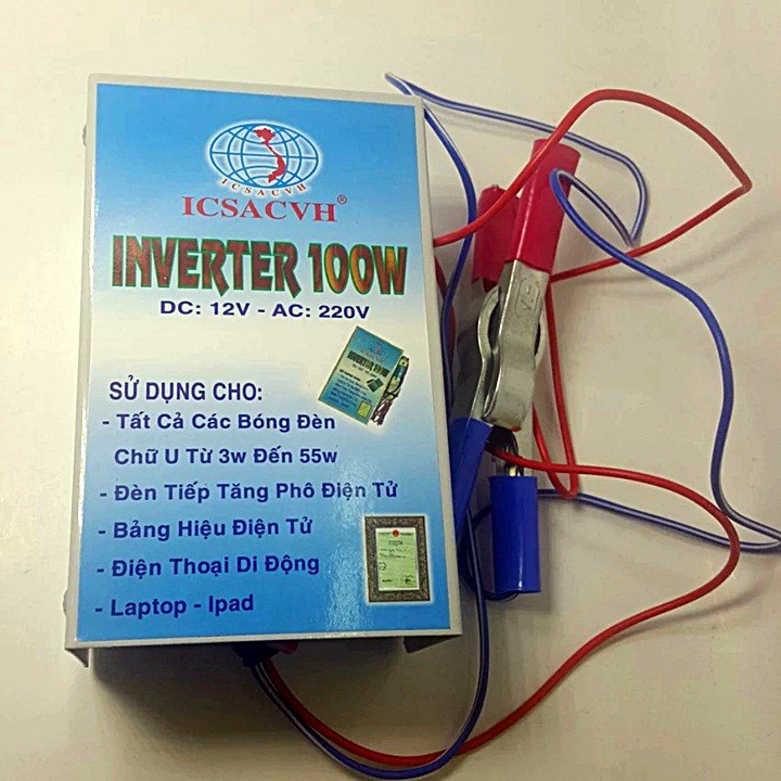 [HCM]Thiết bị biến điện 12V ra 220V - 100W