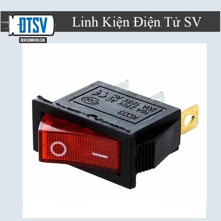 Combo 2 công tắc bập bênh kcd3-101 15a 250v dùng trong ổ điện -có đèn