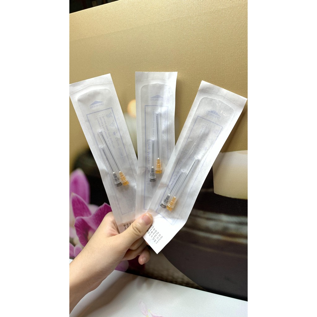 Combo 3 kim cannula 25G gồm 1 kim đầu tù,1 kim mồi