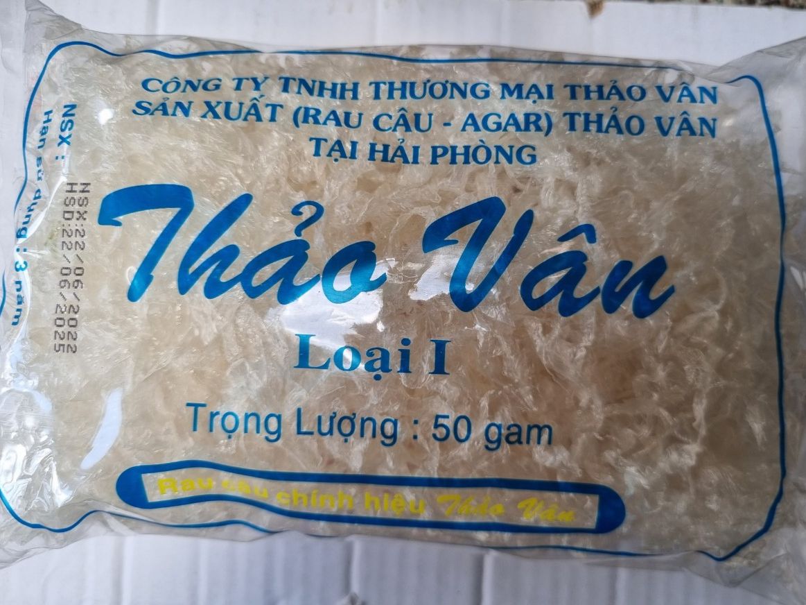 Rau câu sợi Thảo vân dùng làm rau câu sợi giòn, gỏi tôm, thịt, gỏi chay, ăn kiêng das, ketto. HSD 2027