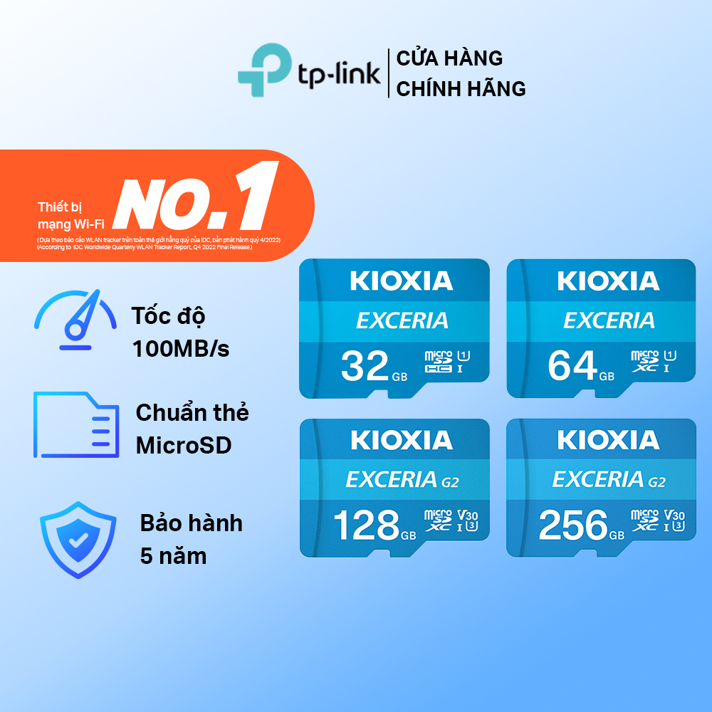 Thẻ nhớ MicroSD Kioxia/Dahua/Lexar 32GB/64GB/128GB/256GB sử dụng cho camera máy quay phim Exceria C10 U1 without adapter LMEX1