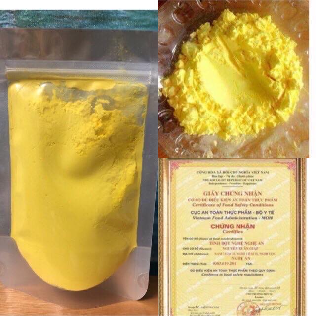 1 LẠNG TINH BỘT NGHỆ VÀNG  GIÚP MỜ NÁM SÁNG DA