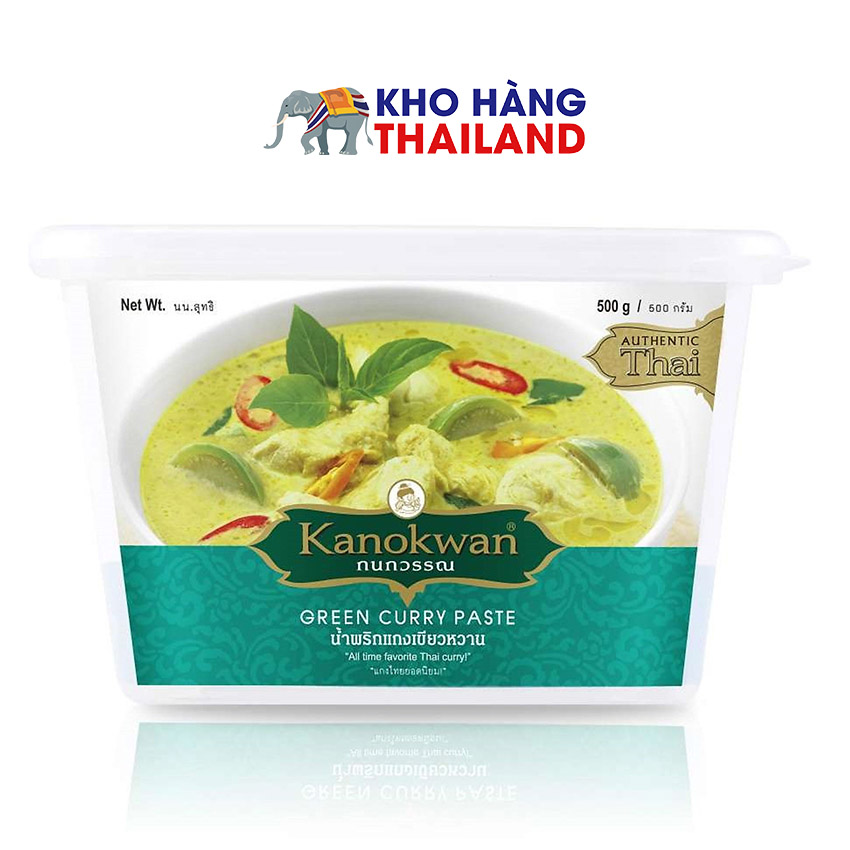 Sốt cari xanh kanokwan 500gr. siêu ngon , chuẩn vị cari thái lan. dùng nấu cari xanh.