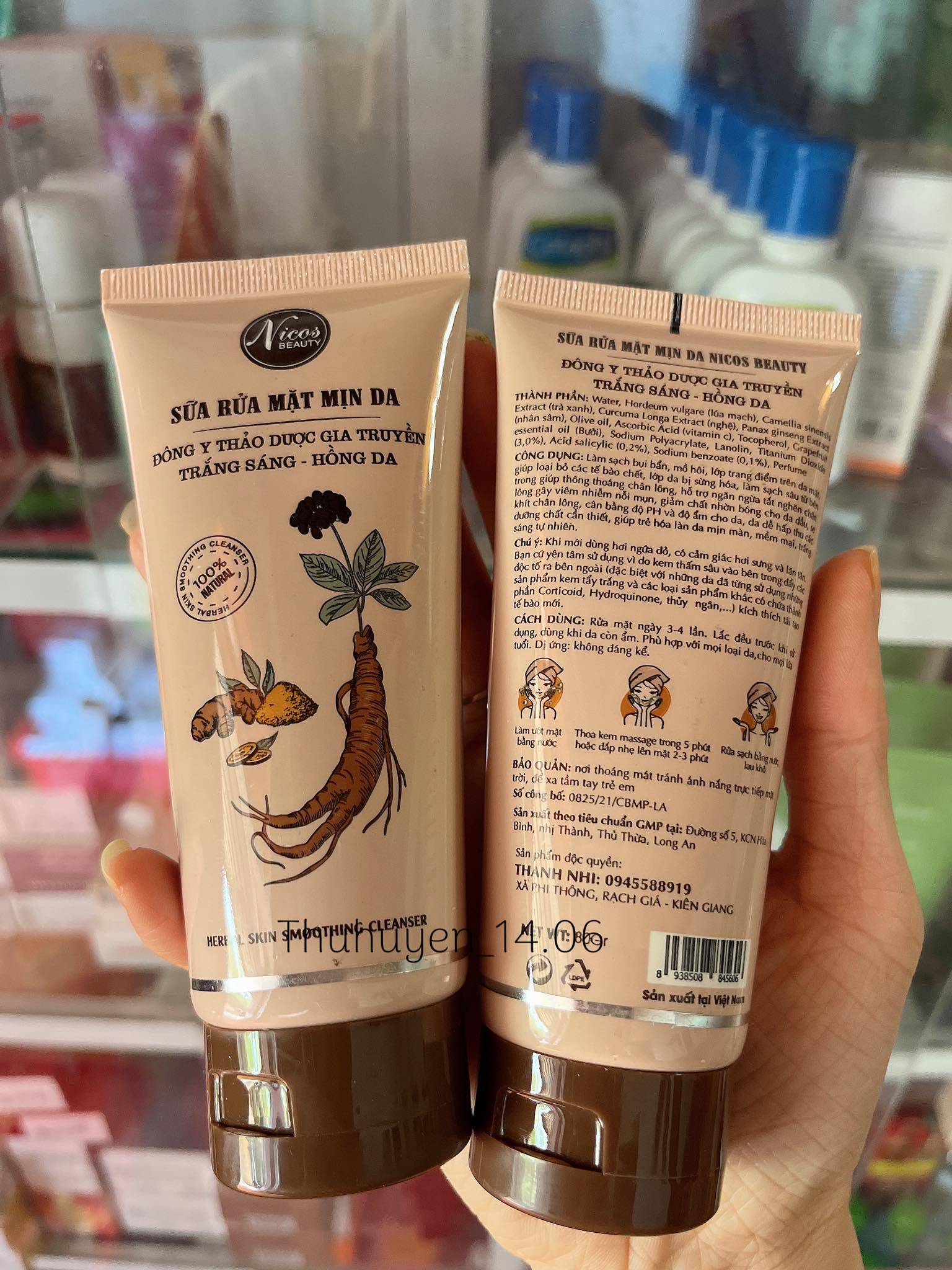 Sửa rửa mặt đông y nicos