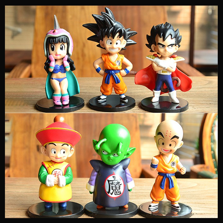 Combo 6 Mô Hình Bảy Viên Ngọc Rồng - đồ chơi mô hình nhân vật Dragon ball để bàn trang trí