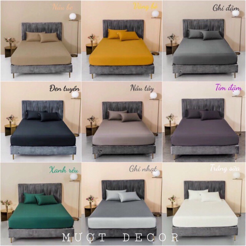 Ga Gối Lụa ❤️ tencel cao cấp mát lạnh đủ size ga giường cotton 60s với 17 tông màu basic hot .n.h.ấ.t. 2021