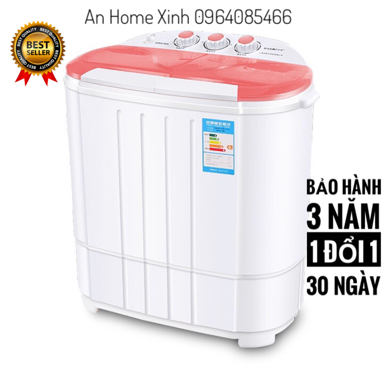 Máy Giặt Mini 2 Lồng Giặt Vắt Độc Lập Cao Cấp - may giat mini