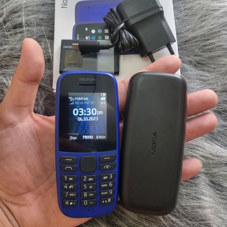 Điện thoại giá rẻ nokia 105 sóng 4g, 2sim. bảo hành 6 tháng. 1 đổi 1 trong 2 tháng