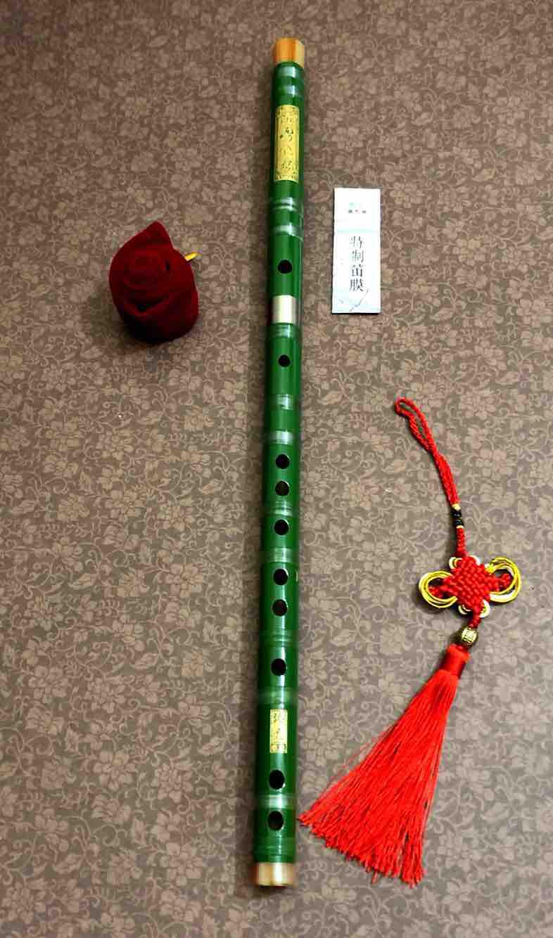 Sáo dizi màu xanh khớp inox cao cấp tone đô, la, sol