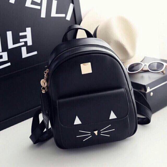 Balo da mini mèo mắt trắng