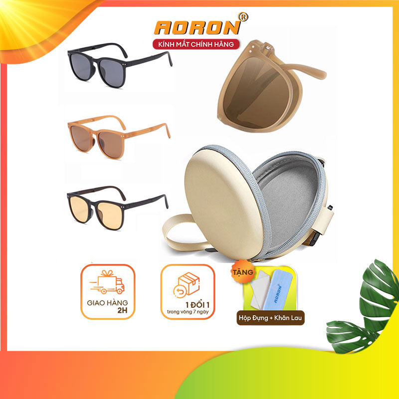 Mắt Kính Mát Chống Tia UV Aoron Kính Mát Nữ Kính Phân Cực Gấp Gọn Nhiều