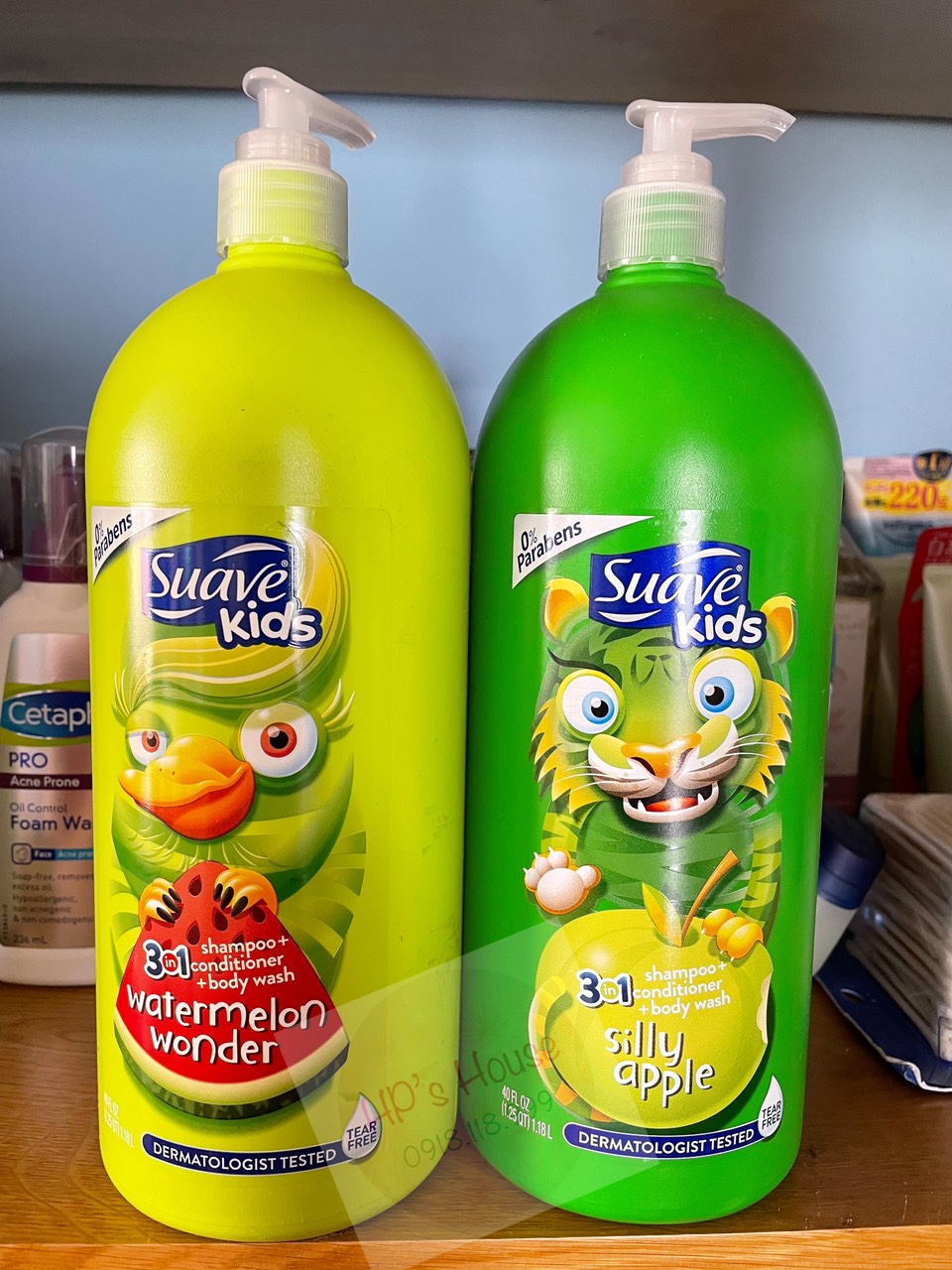 Sữa tắm gội xả Suave Kids 3in1 cho bé - 532ml và 1.18L - Dưa hấu và Táo