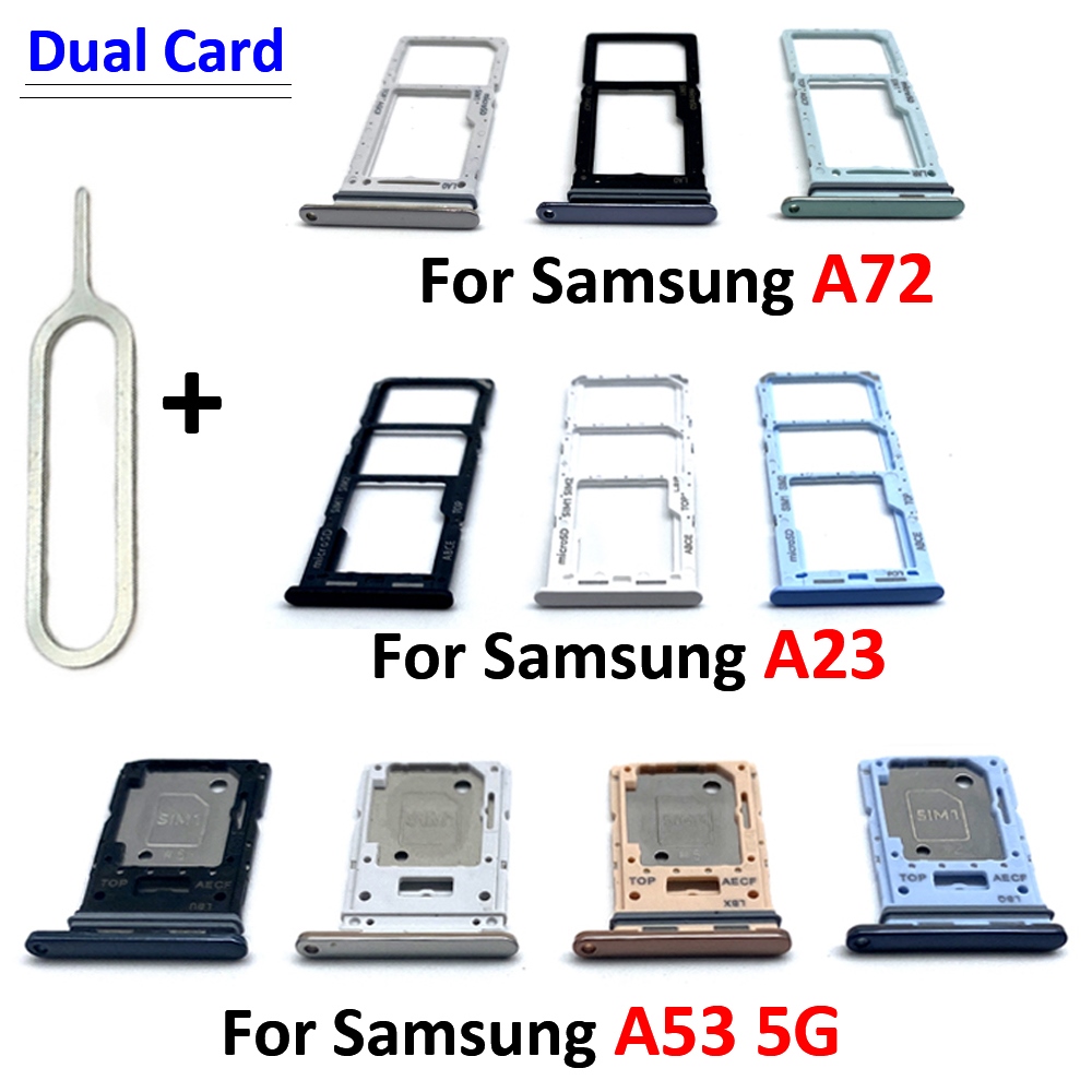 CW Original Card SIM Holder Tray Slot Drawer Adapter For Galaxy A72 A23