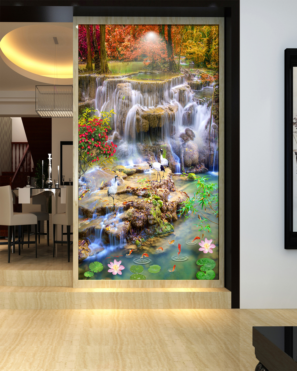 Tranh treo tường sơn thủy in trên canvas có khung, trang trí phòng khách, phòng ngủ (#10010838)