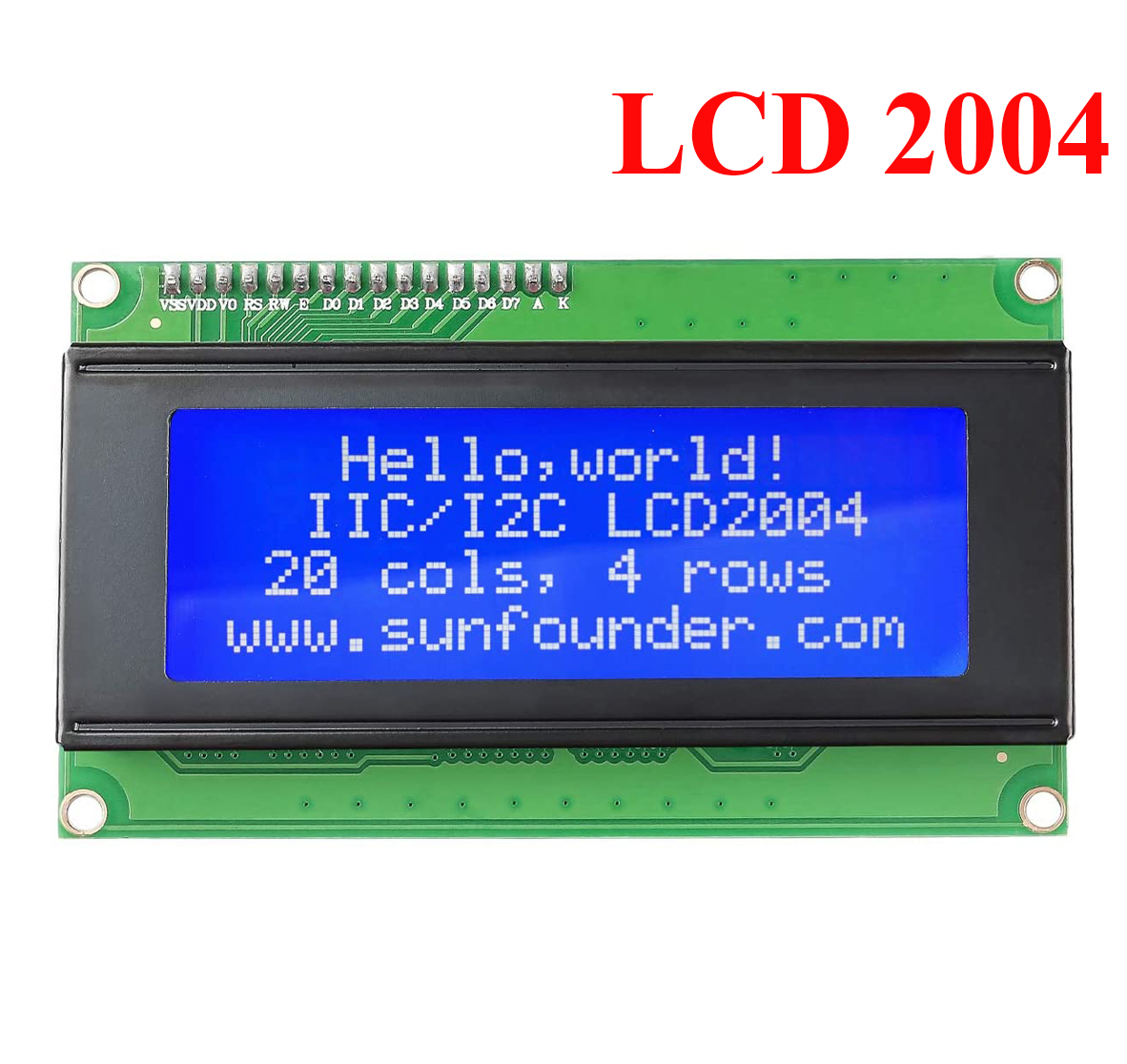 Màn hình lcd 2004 2004a xanh dương / xanh lá