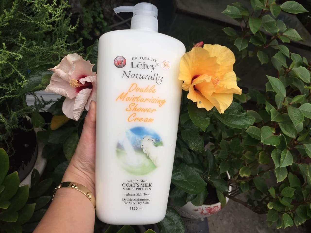 Sữa tắm Dê Leivy Naturally Malaysia 1150 ml chăm sóc da lão hóa