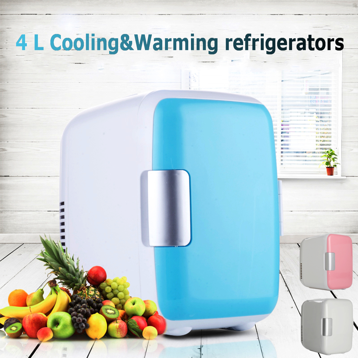 Tủ lạnh mini 2 chế độ nóng lạnh 4 lít MarryCar MR-TL4L có đầu cắm cho gia đình và ô tô
