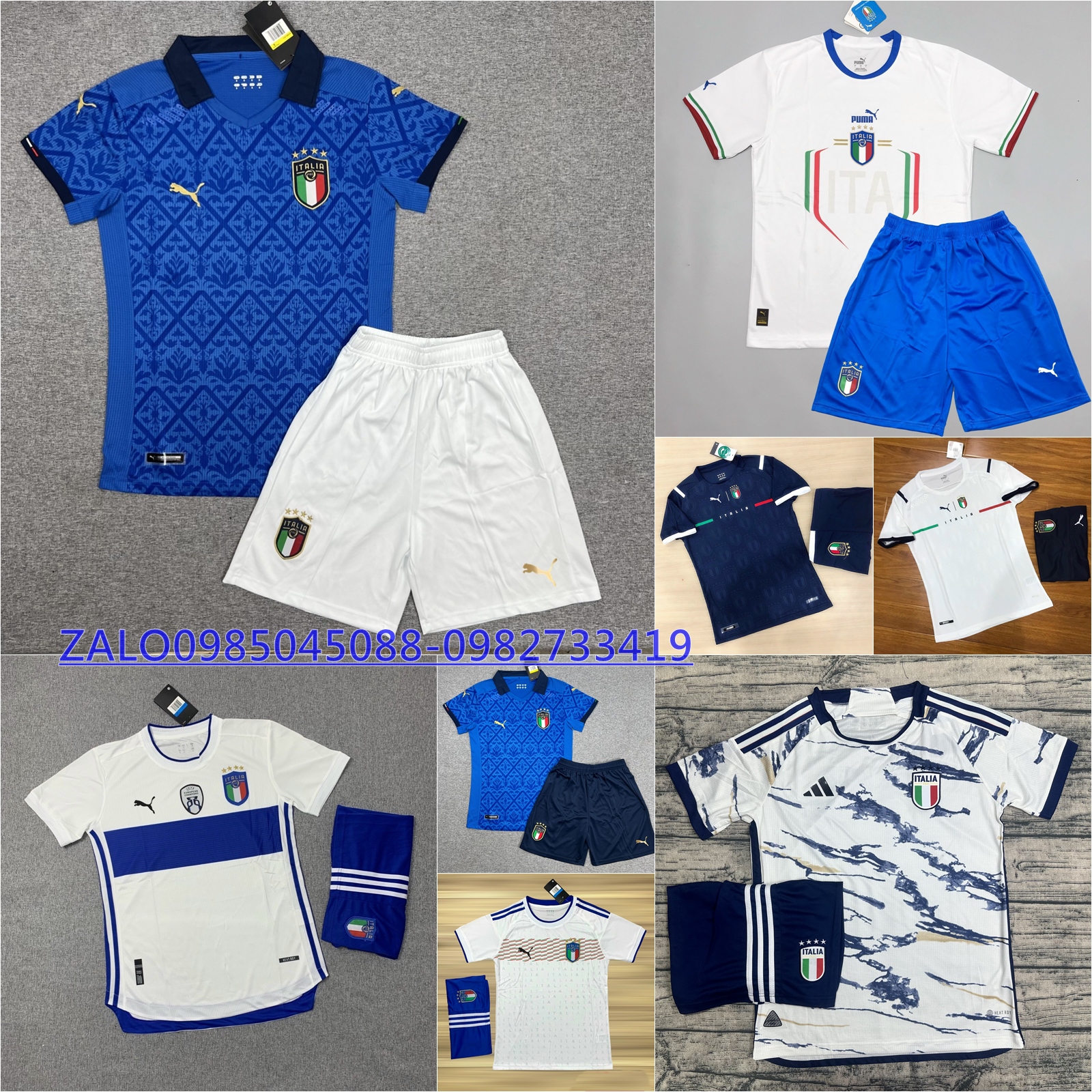 Áo Bóng Đá Đội Tuyển ITALIA -Xanh Chung Kết EURO 2021 - Chất Polyeste - Hàng Thái Lan-Chuẩn Thi Đấu Quốc Tế