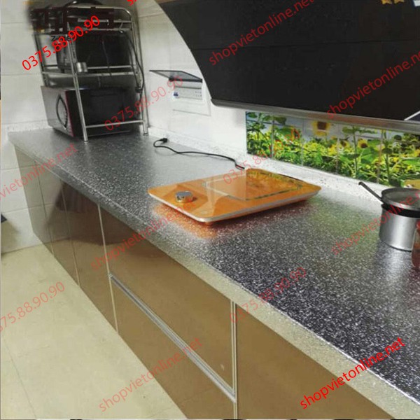 Cuộn giấy bạc dán bếp cách nhiệt, giấy bạc dán tường nhà bếp chống thấm dầu mỡ bền đẹp