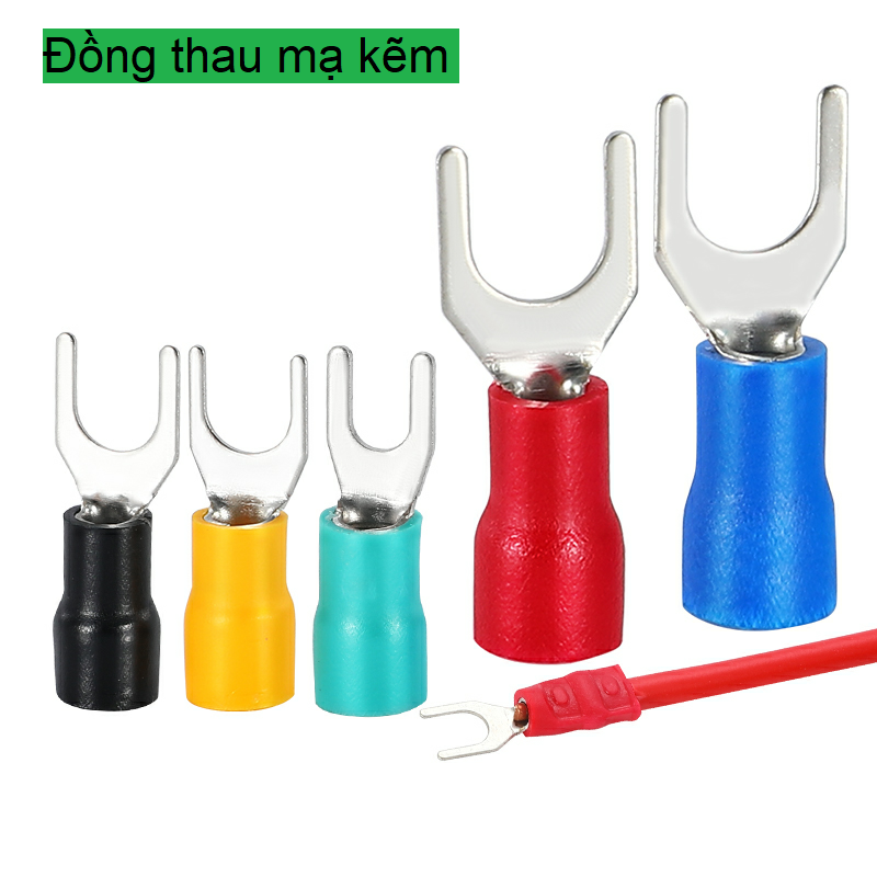 100 đầu cos chỉa, đầu cos chữ y 1.25-3/1.25-4/2-3/2-4/3.5-5/5.5-5