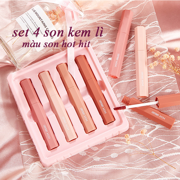 Son môi nhung lì hih lên màu chuẩn đẹp, mịn môi lâu trôi, siêu sang chảnh