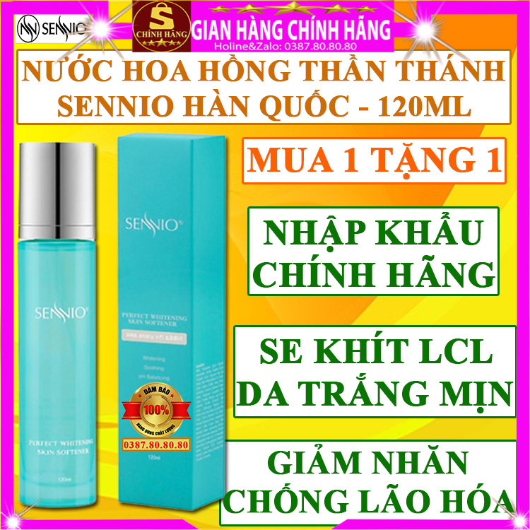 Nước hoa hồng se khít lỗ chân lông nước hoa hồng không cồn nước hoa hồng hàn quốc chính hãng Sennio nước hoa hồng trắng da kiềm dầu dưỡng ẩm tái sinh và phục hồi da nước hoa hồng cho da dầu mụn khô nhạy cảm xịn- Shopping vip