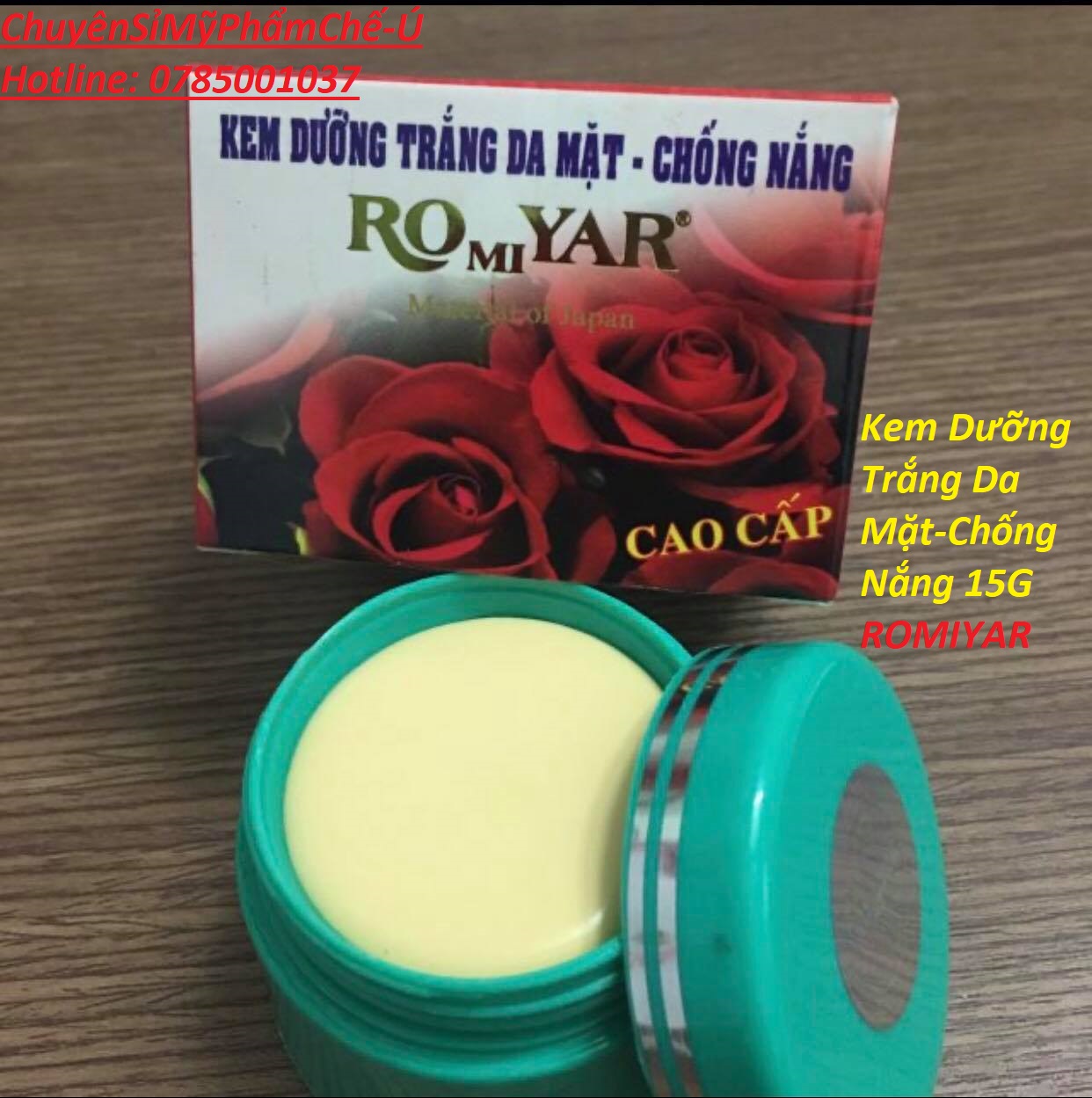 Sỉ 12 hủ Kem Dưỡng Trắng Da Mặt-Chống Nắng 15G Romiyar