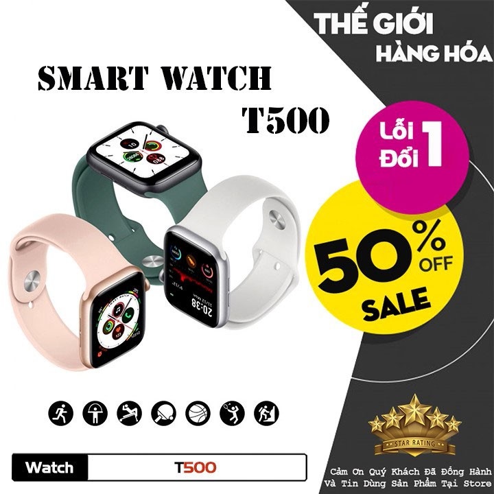 Đồng hồ thông minh Chính Hãng - Giá Đồng Hồ Thông Minh Tốt T500 Plus Chống Nước Hiệu Quả IP67, Nghe Gọi Nhắn Tin, Theo Dõi Sức Khỏe Tiện Lợi