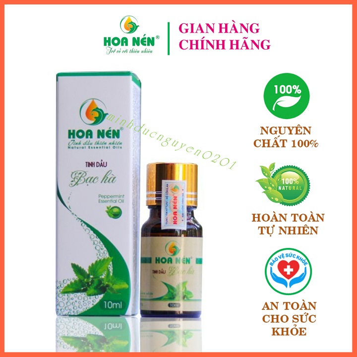Tinh dầu Bạc Hà nguyên chất Hoa Nén 10ml - Tinh dầu xông phòng, khử mùi, đuỗi muỗi hiệu quả