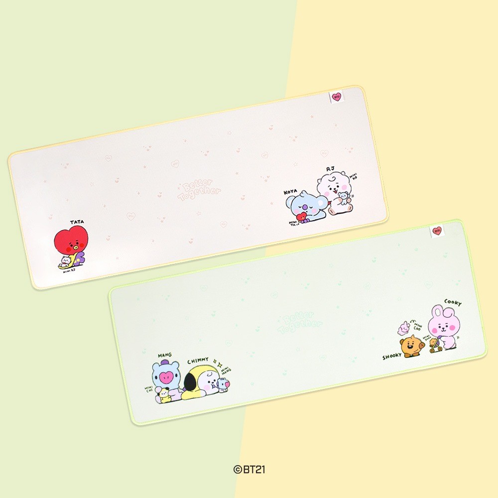 Miếng Lót Bàn Phím Dài Chống Trơn Trượt BT21 Long Mouse Pad Ver 2021 Little Buddy