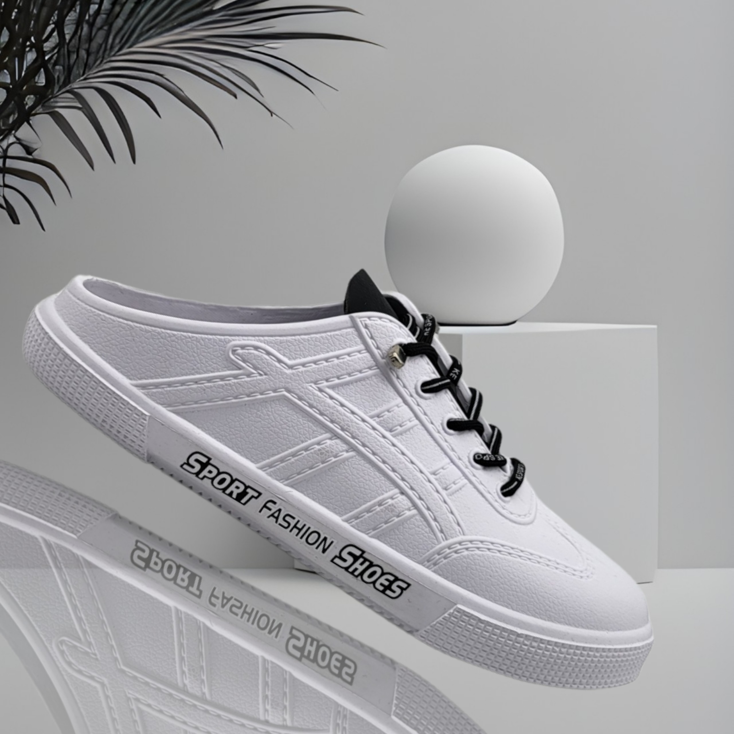 S9002-2 Giày Sục thể thao nam nữ siêu nhẹ màu trắng không ngấm nước đi