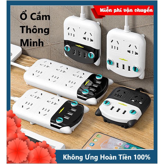Ổ Cắm Điện Thông Minh Hình Chú Mèo Đa Tính Năng Chống Giật Điện Hàng Siêu Cao Cấp, Ổ Điện Chống Cháy Nổ Chịu Được Công Suất Cao
